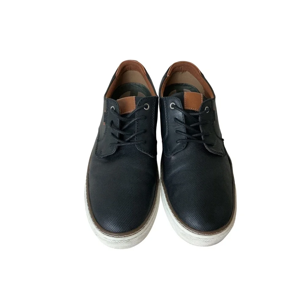 Crown Vintage Mens CR-THOREN Black Leather Lace Up Oxford Dress Shoes - Size 11M